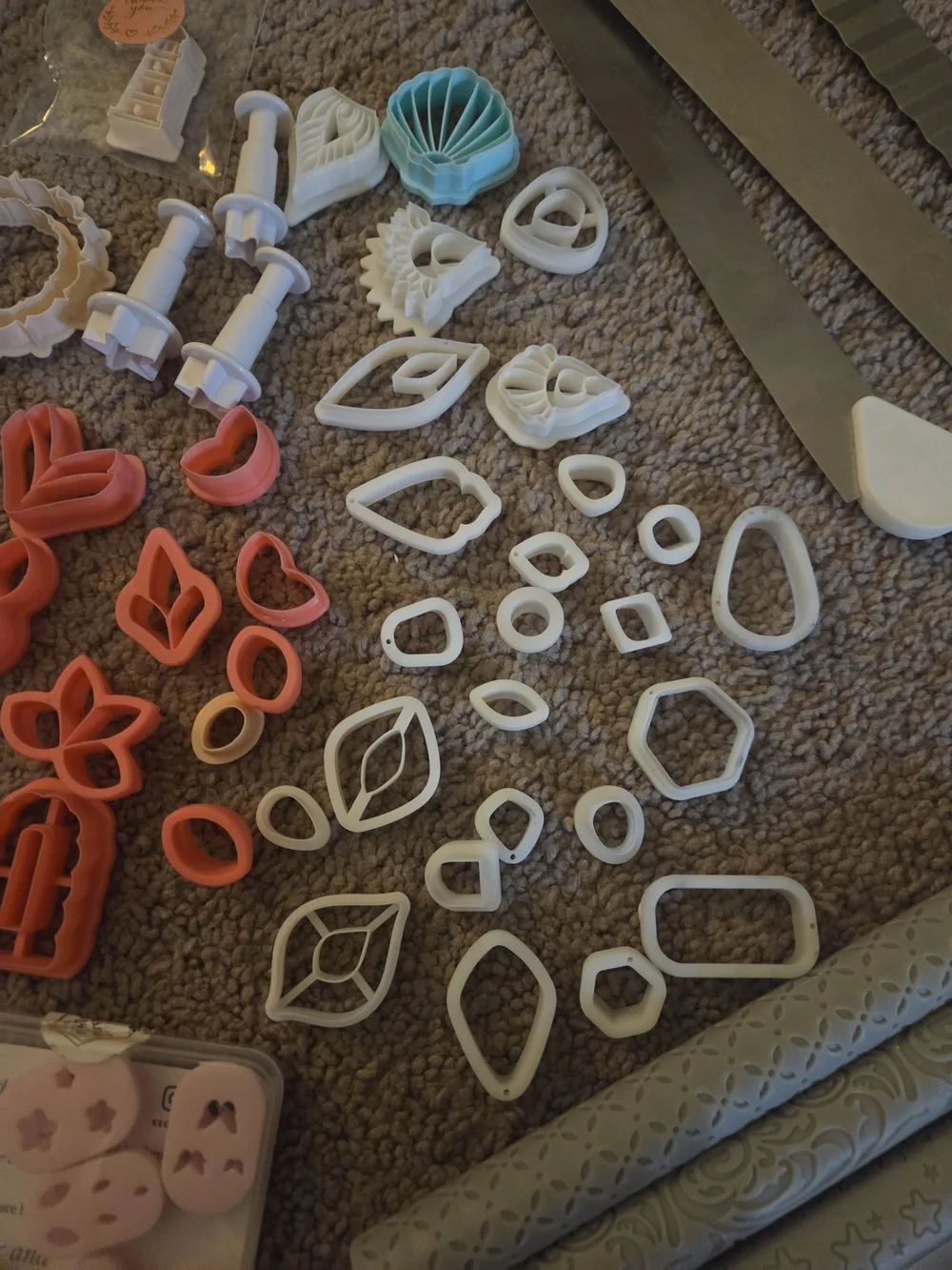 Lot 100+ Assorted Polymer Clay and Cutters Accessories Earring Making Supplies